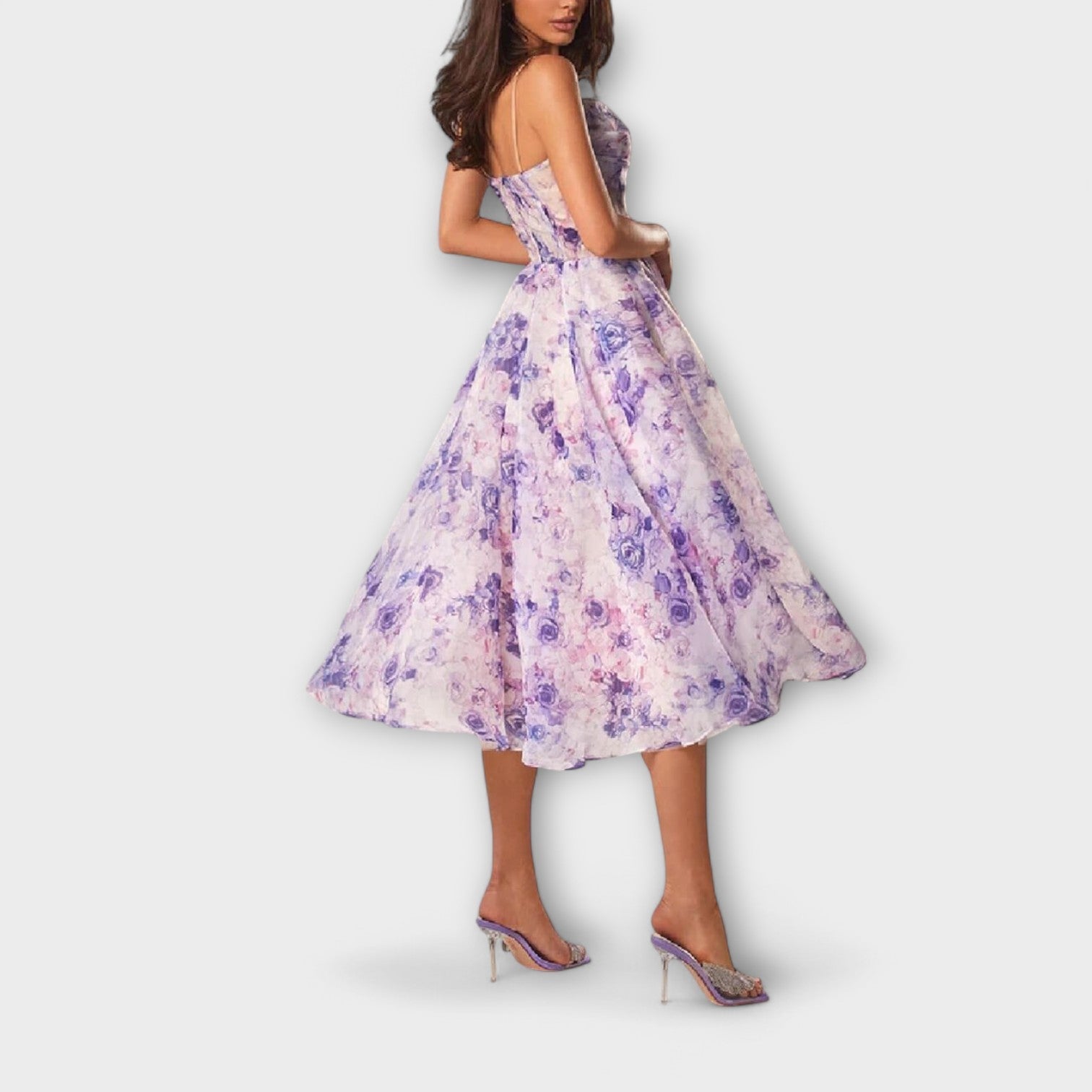 Elegant Chiffon Midi Klänning