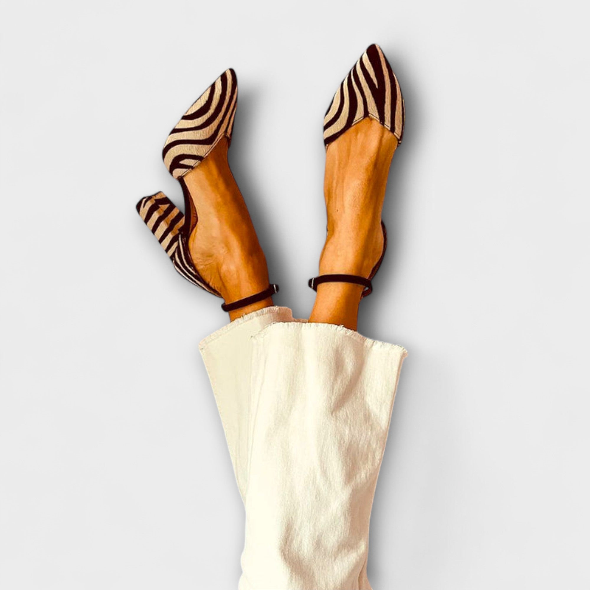 Zebrina – Statement Klackar med Zebra Mönster