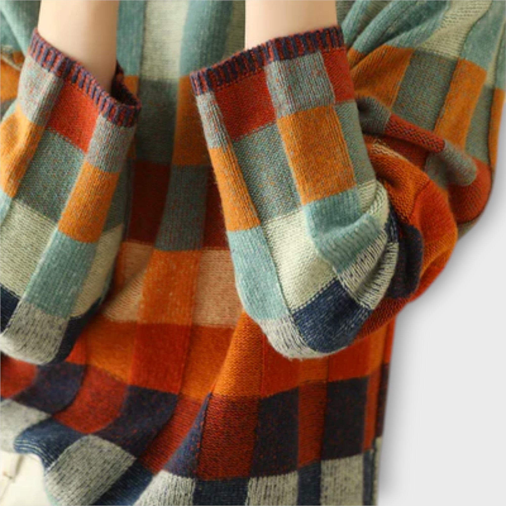 Erika - Patchwork Turtleneck Tröja