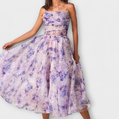 Elegant Chiffon Midi Klänning