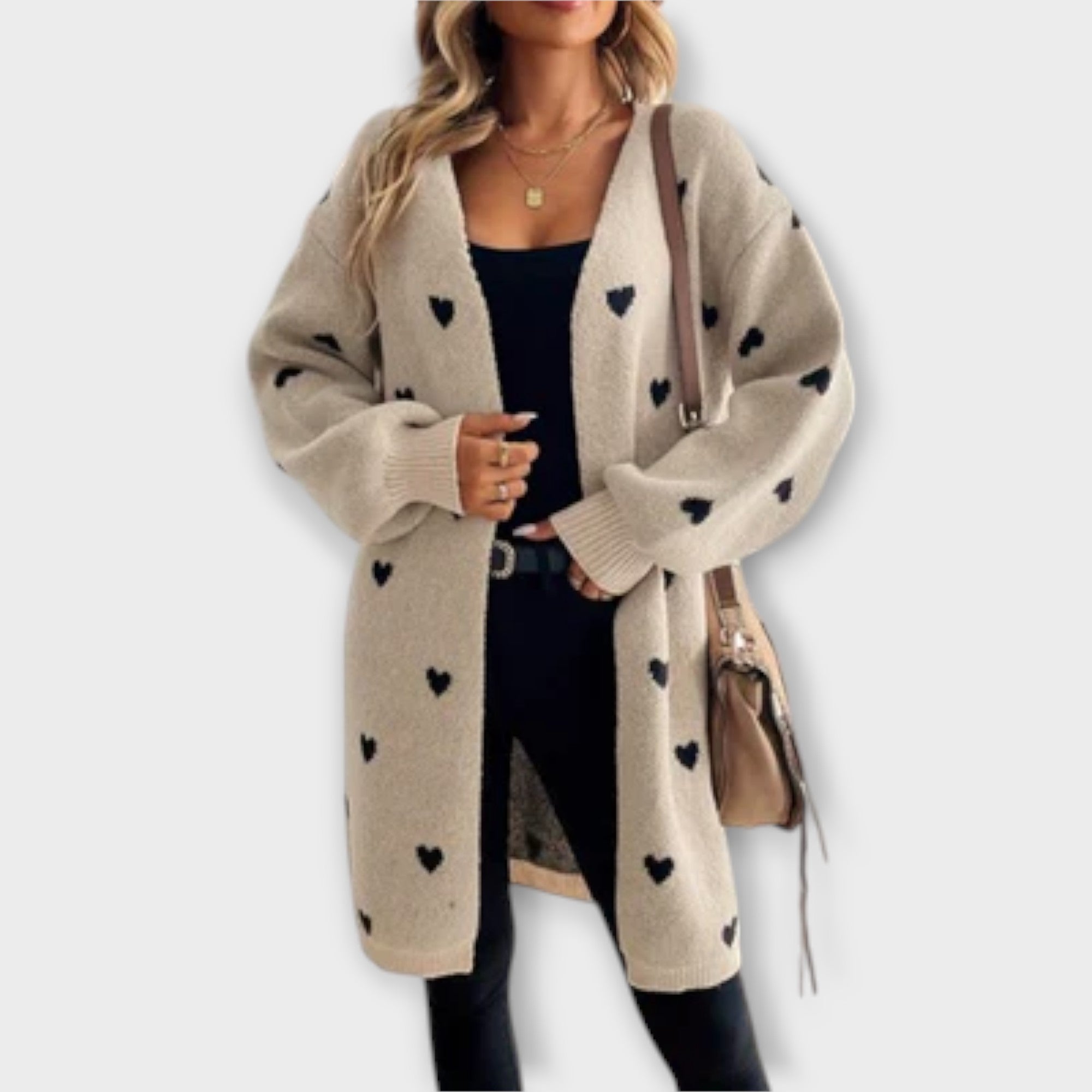 Julia - Kofta med hjärt-mönster