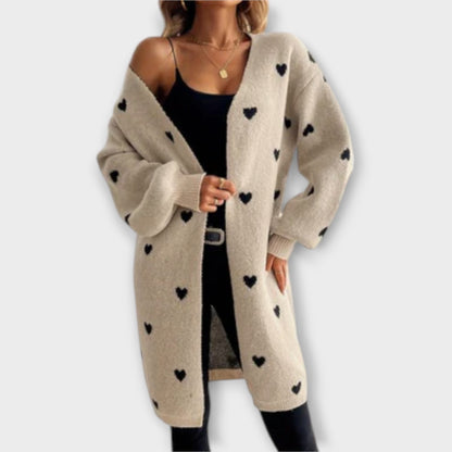 Julia - Kofta med hjärt-mönster