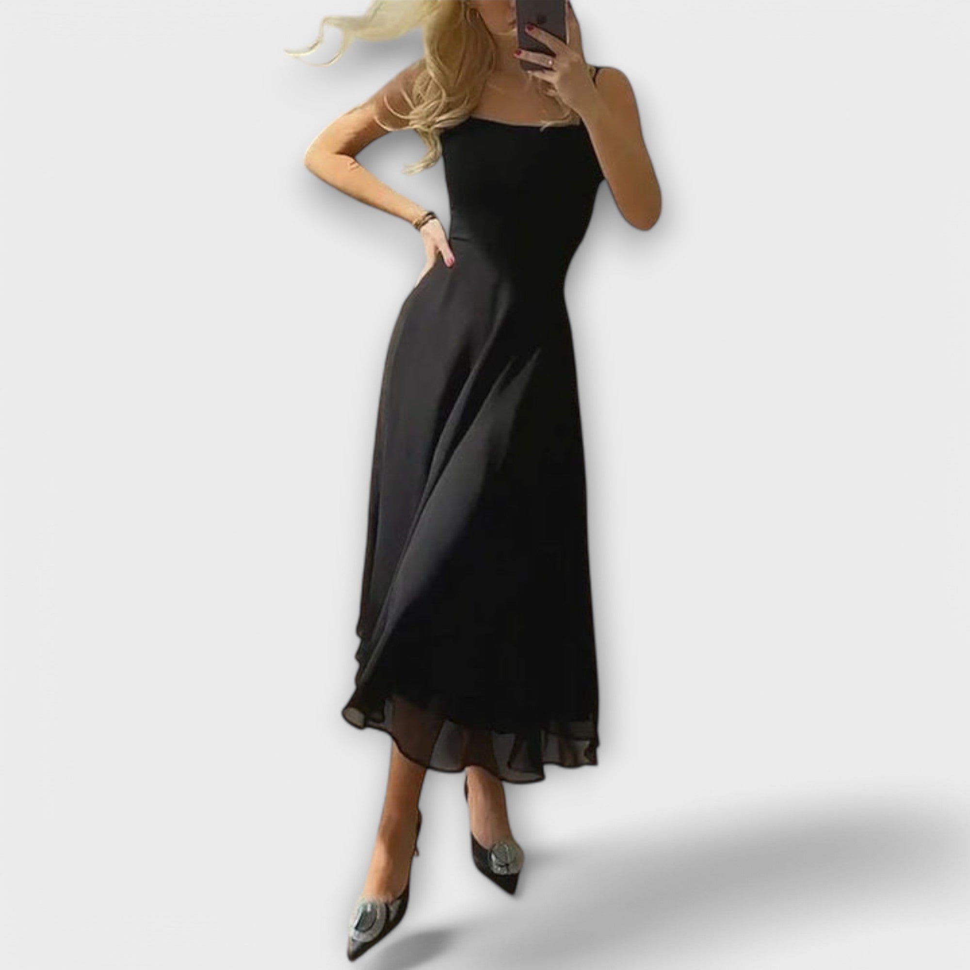 Elegant ärmlös klänning