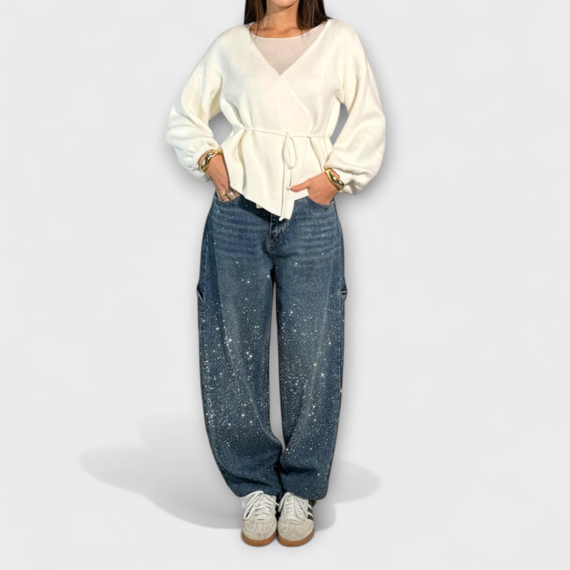 Fable - Shine Denim Jeans i Balloon Snickarstil