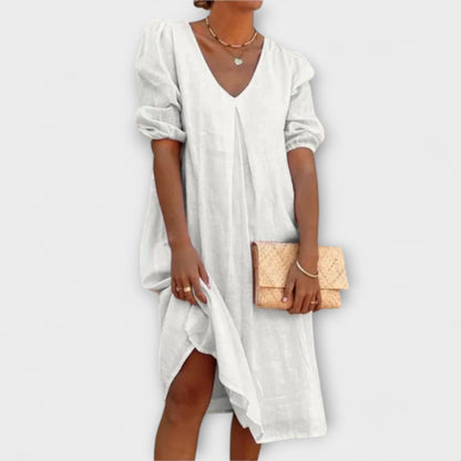 Fanny - Elegant sommarklänning med spetsdetaljer