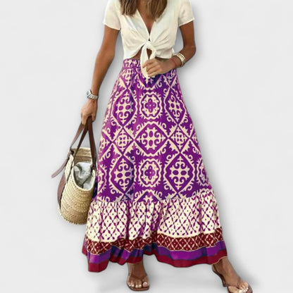 Dagmar - Kvinnors Högmidjad Sommarkjol