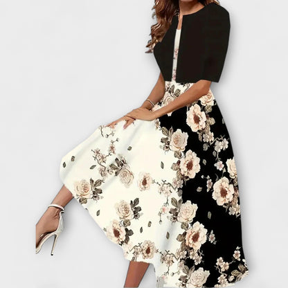 Kvinnors Midi Klänning med Jacka