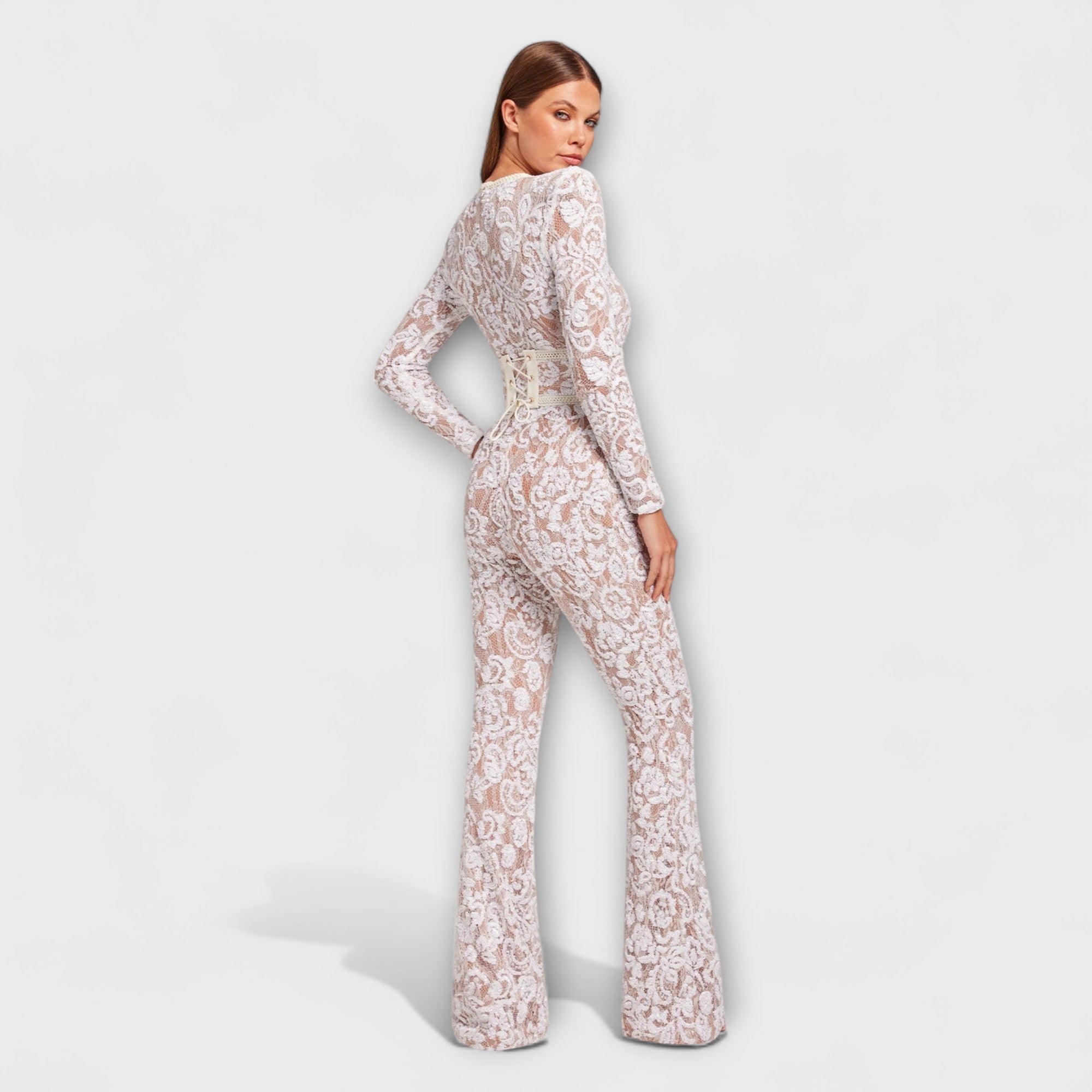 Theresia - Spets Jumpsuit med Korsett