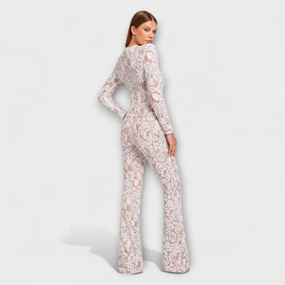 Theresia - Spets Jumpsuit med Korsett