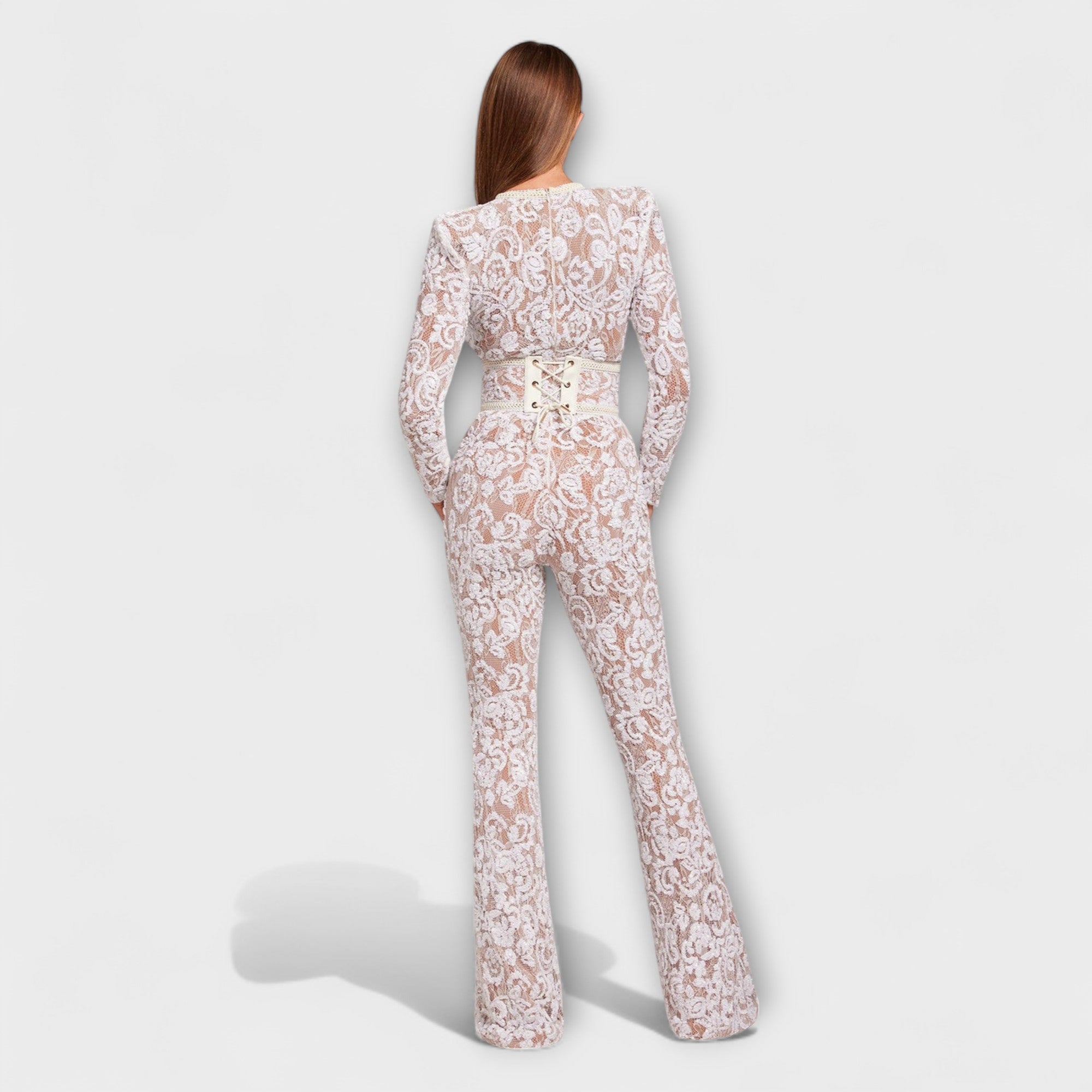 Theresia - Spets Jumpsuit med Korsett