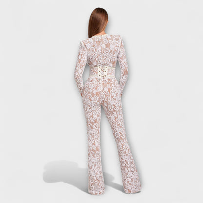 Theresia - Spets Jumpsuit med Korsett