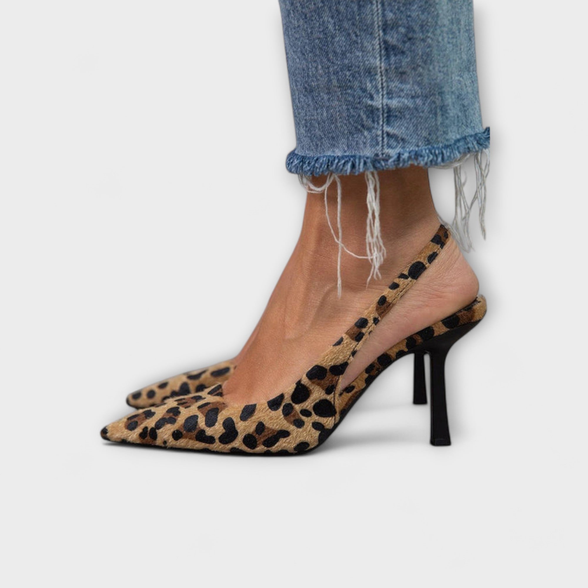 Liorina – Slingback med Leopardlook