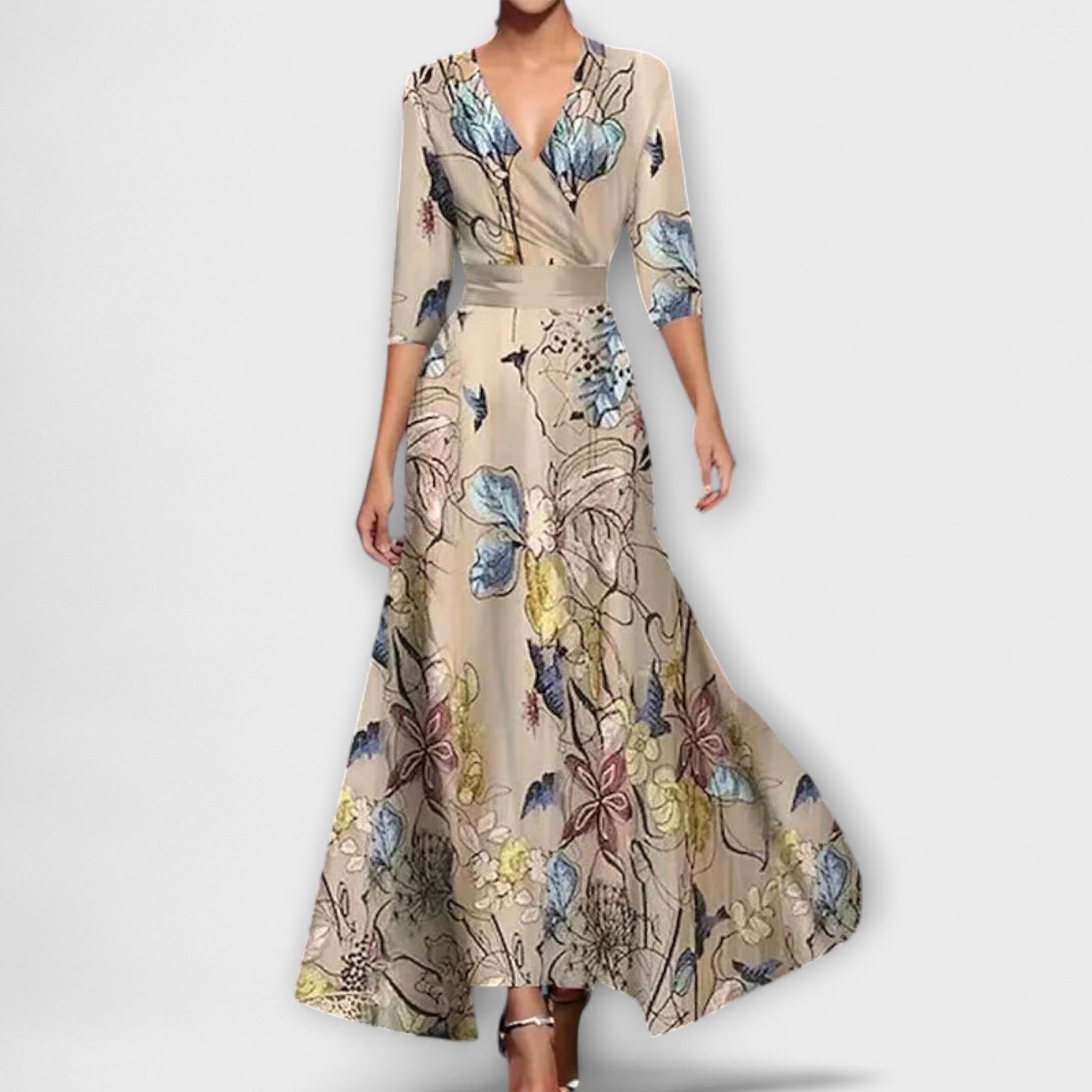 Alma - Elegant Klänning med Ärmar