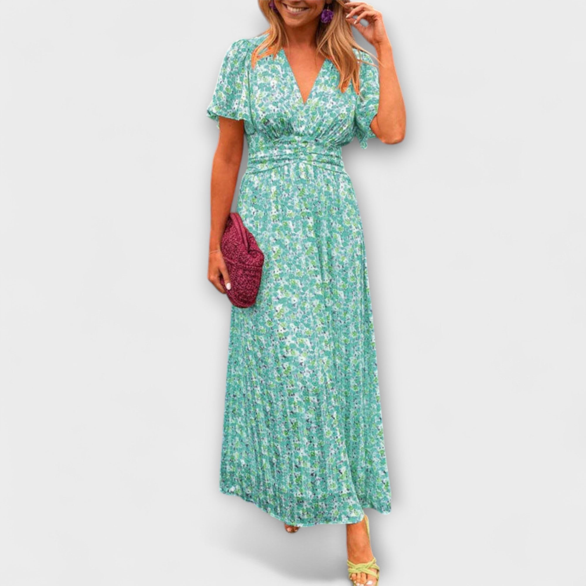 Elsie - Klassisk V-ringad Klänning